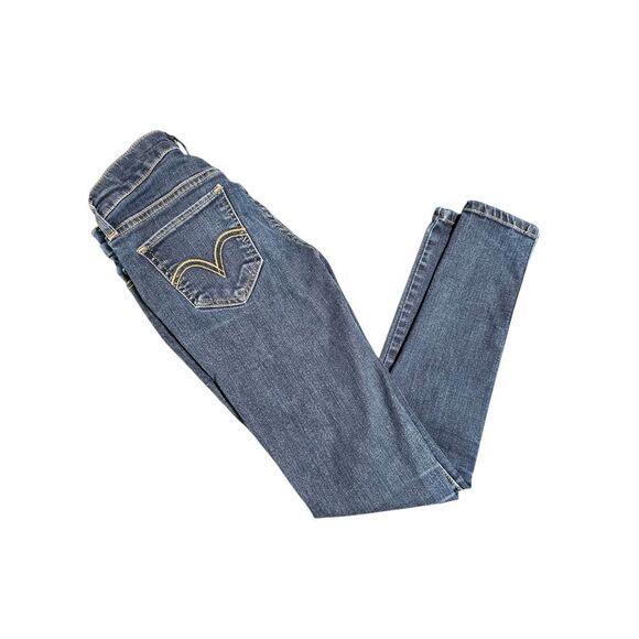 Levi's Blue Jeggings with Distressed Tapered Fit - Picture 1 of 7
